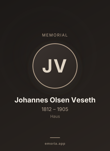 Memorial portrait of Johannes Olsen Veseth