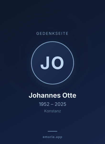 Gedenkportrait von Johannes Otte