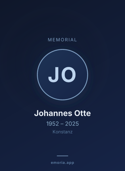 Memorial portrait of Johannes Otte
