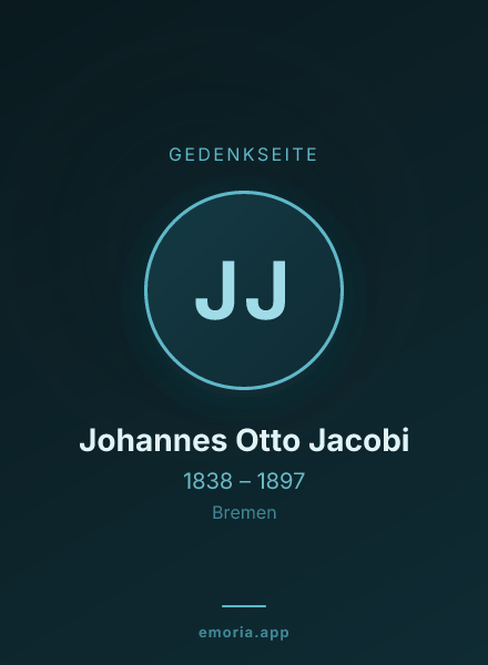 Gedenkportrait von Johannes Otto Jacobi