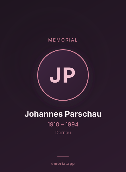 Memorial portrait of Johannes Parschau