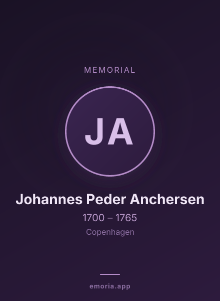 Memorial portrait of Johannes Peder Anchersen
