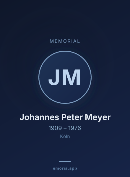 Memorial portrait of Johannes Peter Meyer