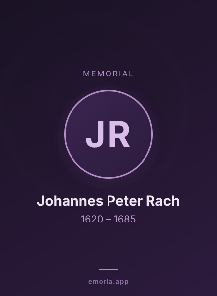 Memorial portrait of Johannes Peter Rach