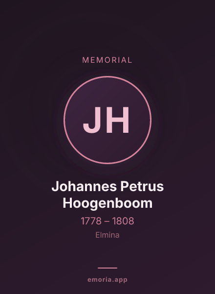 Memorial portrait of Johannes Petrus Hoogenboom