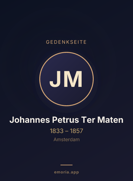 Gedenkportrait von Johannes Petrus Ter Maten