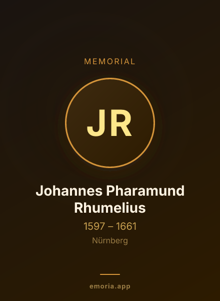 Memorial portrait of Johannes Pharamund Rhumelius