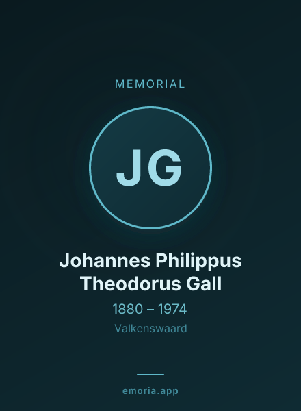 Memorial portrait of Johannes Philippus Theodorus Gall