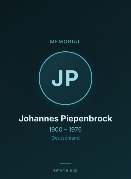 Memorial portrait of Johannes Piepenbrock