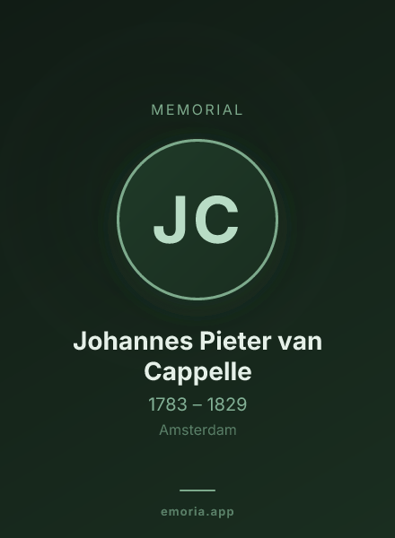 Memorial portrait of Johannes Pieter van Cappelle