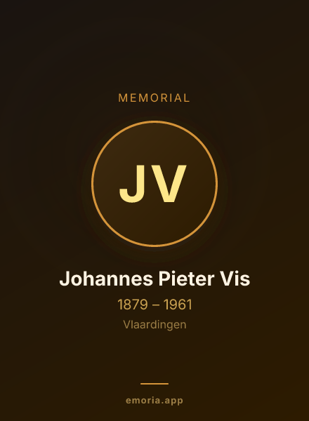 Memorial portrait of Johannes Pieter Vis