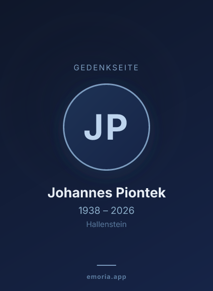 Gedenkportrait von Johannes Piontek