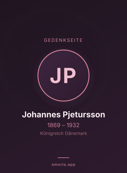 Gedenkportrait von Johannes Pjetursson