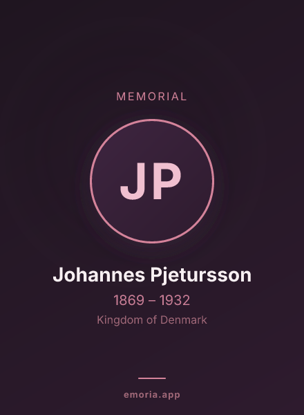 Memorial portrait of Johannes Pjetursson