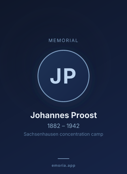 Memorial portrait of Johannes Proost