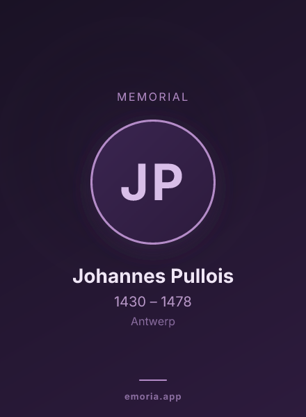 Memorial portrait of Johannes Pullois