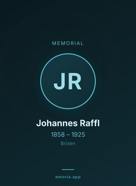 Memorial portrait of Johannes Raffl