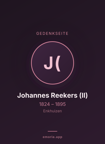 Gedenkportrait von Johannes Reekers (II)
