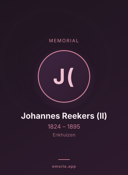 Memorial portrait of Johannes Reekers (II)