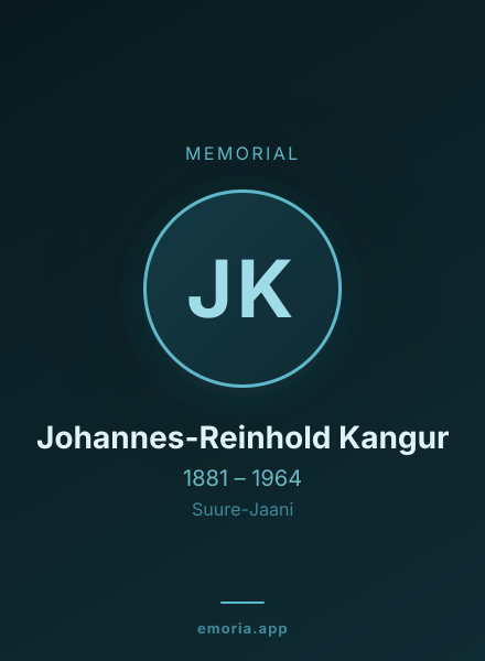 Memorial portrait of Johannes-Reinhold Kangur