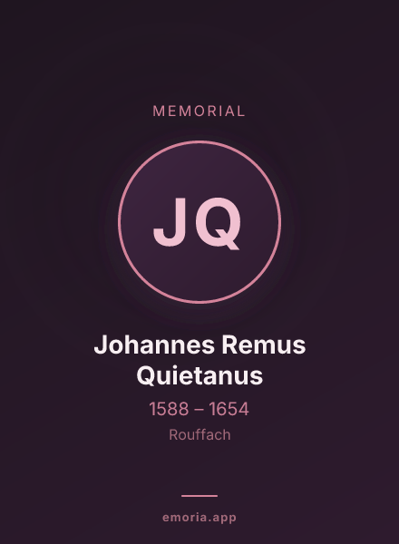 Memorial portrait of Johannes Remus Quietanus