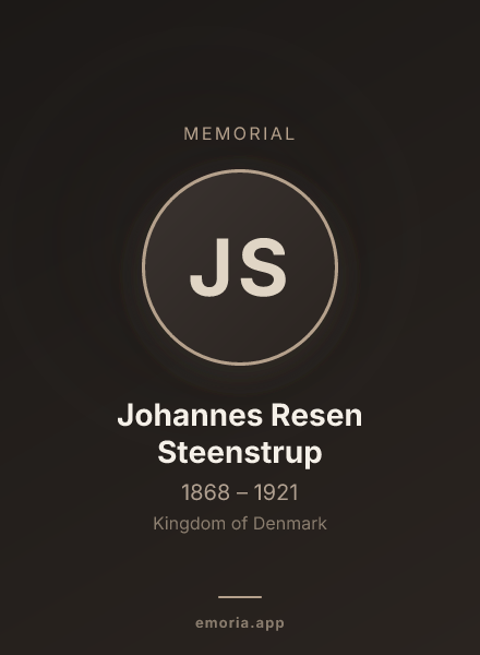 Memorial portrait of Johannes Resen Steenstrup