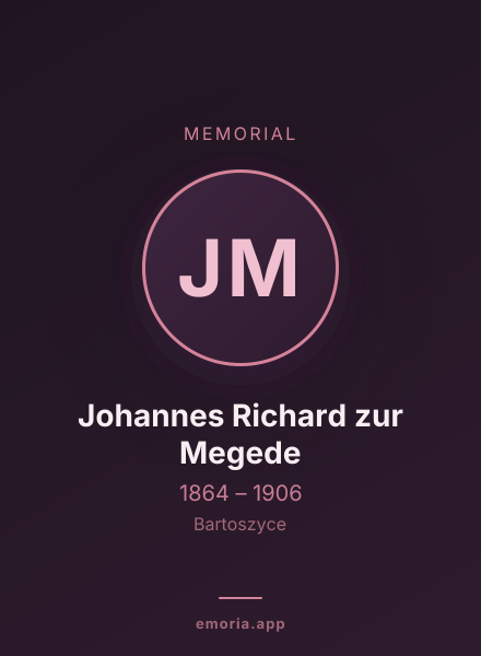 Memorial portrait of Johannes Richard zur Megede
