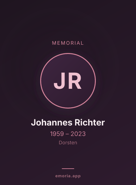 Memorial portrait of Johannes Richter