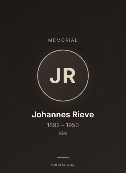 Memorial portrait of Johannes Rieve