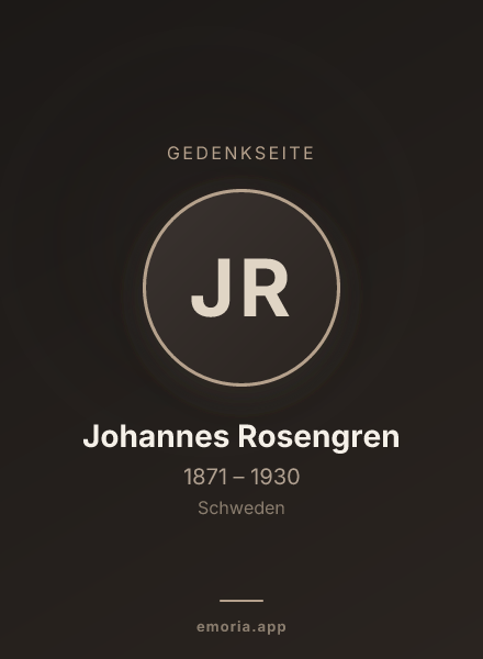 Gedenkportrait von Johannes Rosengren