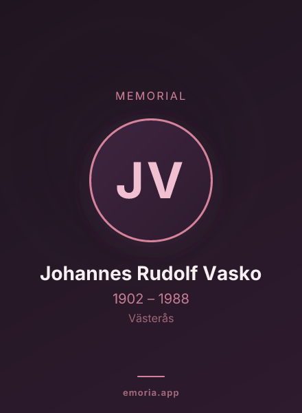 Memorial portrait of Johannes Rudolf Vasko