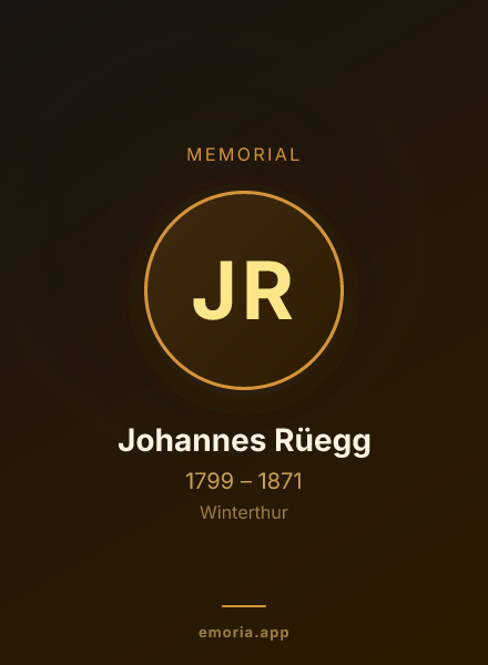 Memorial portrait of Johannes Rüegg