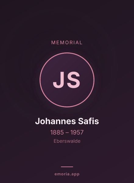 Memorial portrait of Johannes Safis