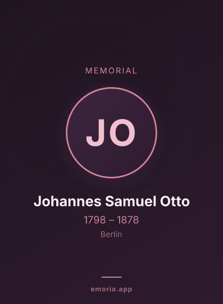 Memorial portrait of Johannes Samuel Otto