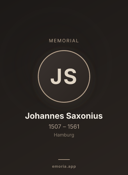 Memorial portrait of Johannes Saxonius