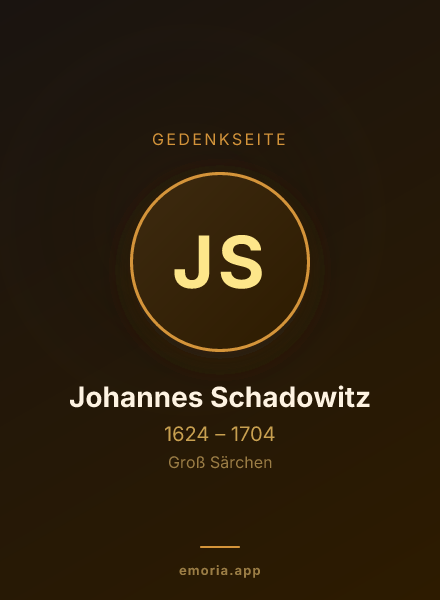 Gedenkportrait von Johannes Schadowitz