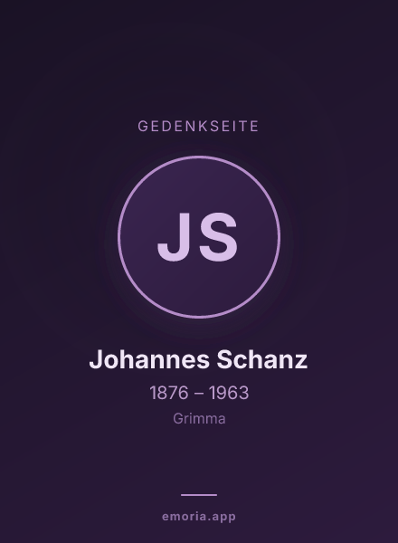 Gedenkportrait von Johannes Schanz