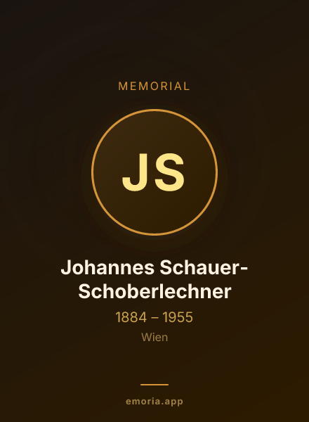 Memorial portrait of Johannes Schauer-Schoberlechner