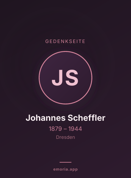 Gedenkportrait von Johannes Scheffler