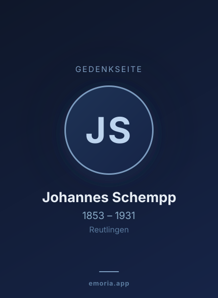 Gedenkportrait von Johannes Schempp