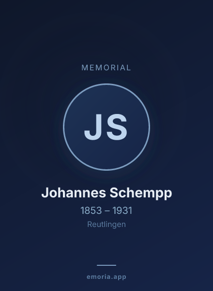 Memorial portrait of Johannes Schempp