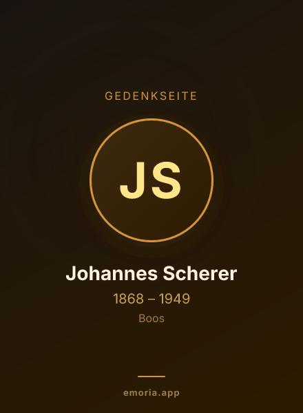 Gedenkportrait von Johannes Scherer
