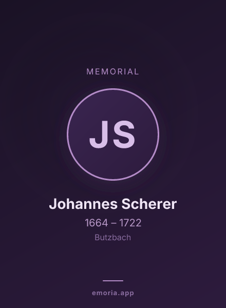 Memorial portrait of Johannes Scherer