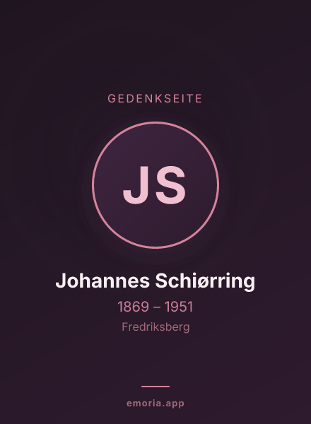 Gedenkportrait von Johannes Schiørring