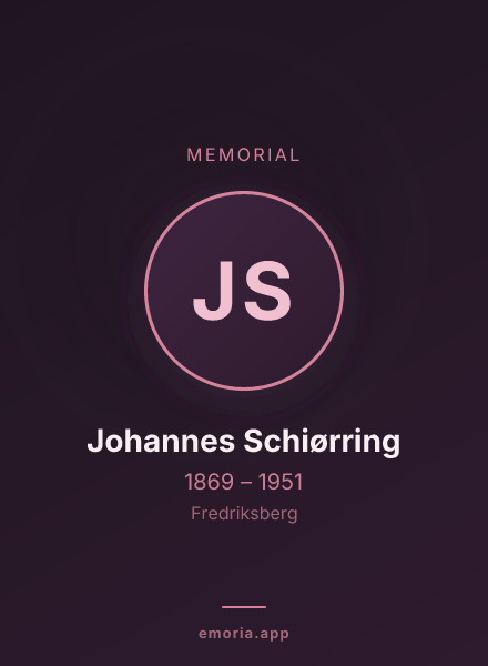 Memorial portrait of Johannes Schiørring