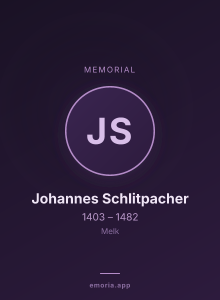 Memorial portrait of Johannes Schlitpacher