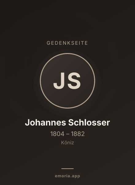 Gedenkportrait von Johannes Schlosser