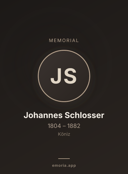 Memorial portrait of Johannes Schlosser