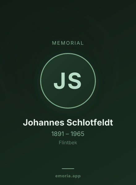 Memorial portrait of Johannes Schlotfeldt