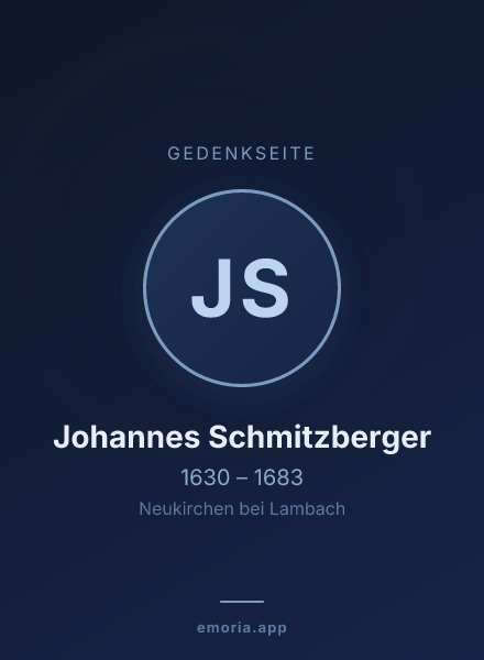 Gedenkportrait von Johannes Schmitzberger